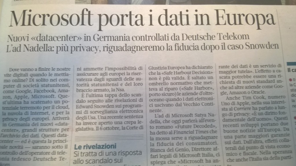 Corriere della sera 12-11-2015